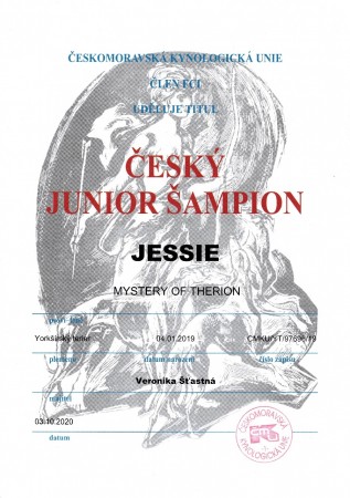 Český junior šampion Jessie